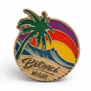 Biloxi Beach Palm Tree Enamel Pin